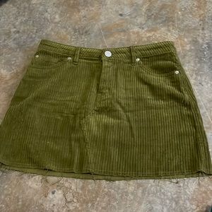 corduroy mini skirt